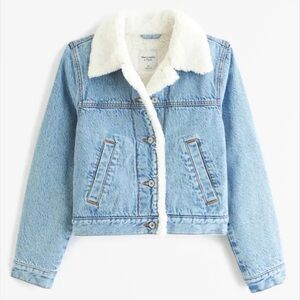 EUC Abercrombie Winterized Denim Sherpa Jacket